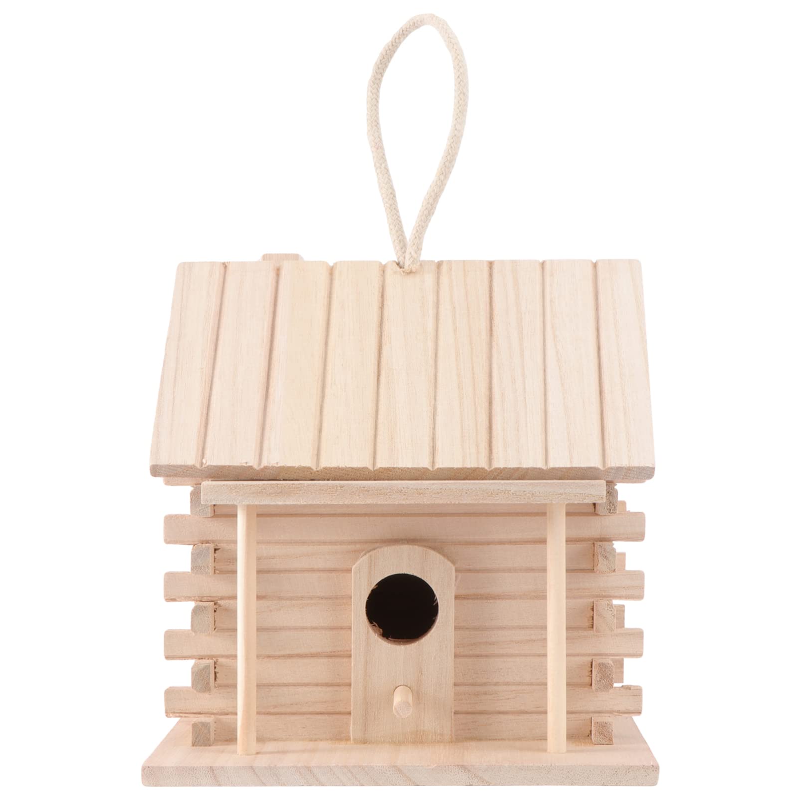 VOSAREA Handmade Wooden Bird House - Outdoor Hanging Decorative Nest Box for Garden, Patio & Backyard | Attracts Wild Birds, Perfect for Bird Watching & Nature Decor