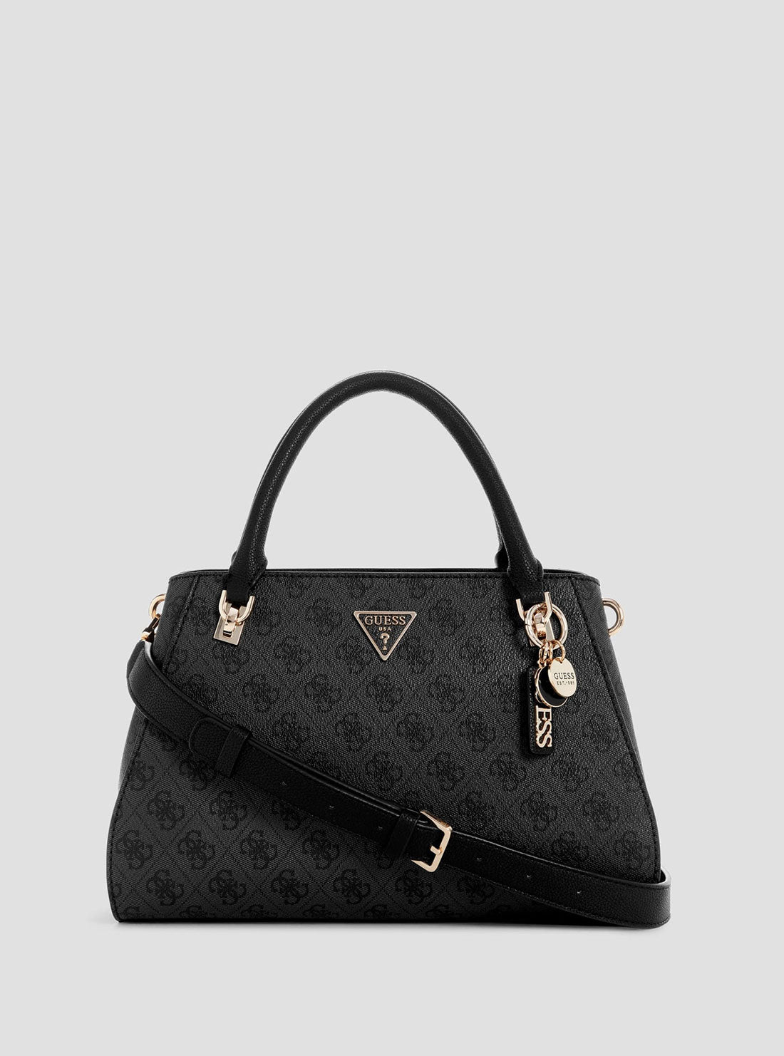 Black Logo Noelle Satchel Bag for Women - Stylish Crossbody Handbag for Work, Travel & Everyday Use