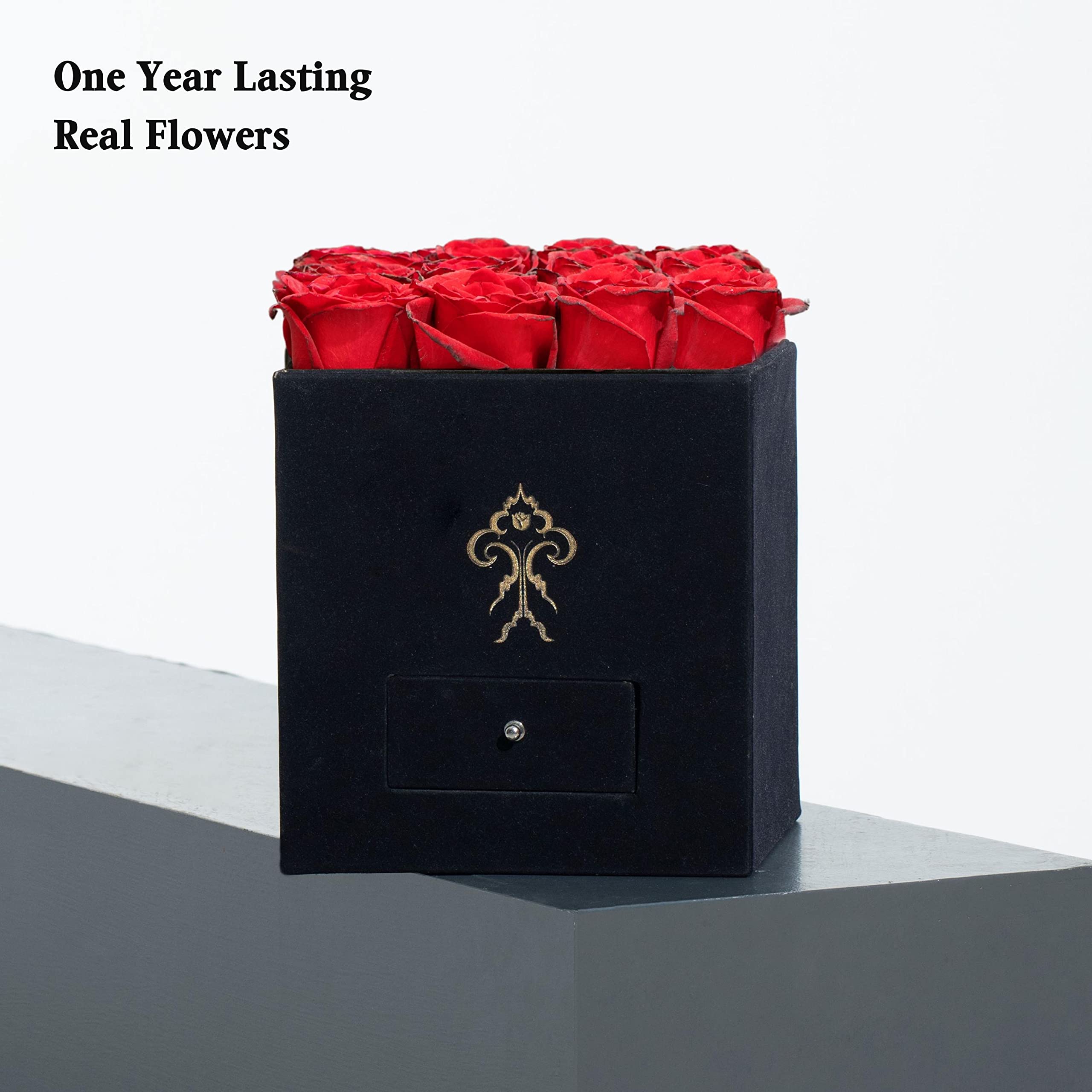 Premium Long-Lasting Roses Bouquet - Fresh Flower Delivery for Anniversaries & Birthdays | 1-Year Lasting Red Roses | Romantic Gifts for Her | Perfect for Valentine's Day, Weddings & Special Occasions