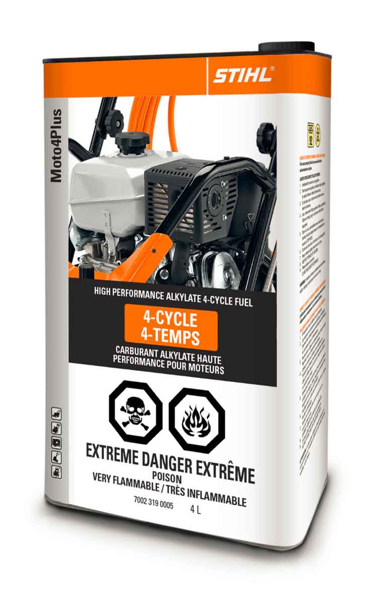 STIHL MOTO4PLUS 4L High Performance Alkylate 4-Cycle Engine Fuel - Premium Gasoline for Lawn Mowers, Chainsaws & Outdoor Power Tools