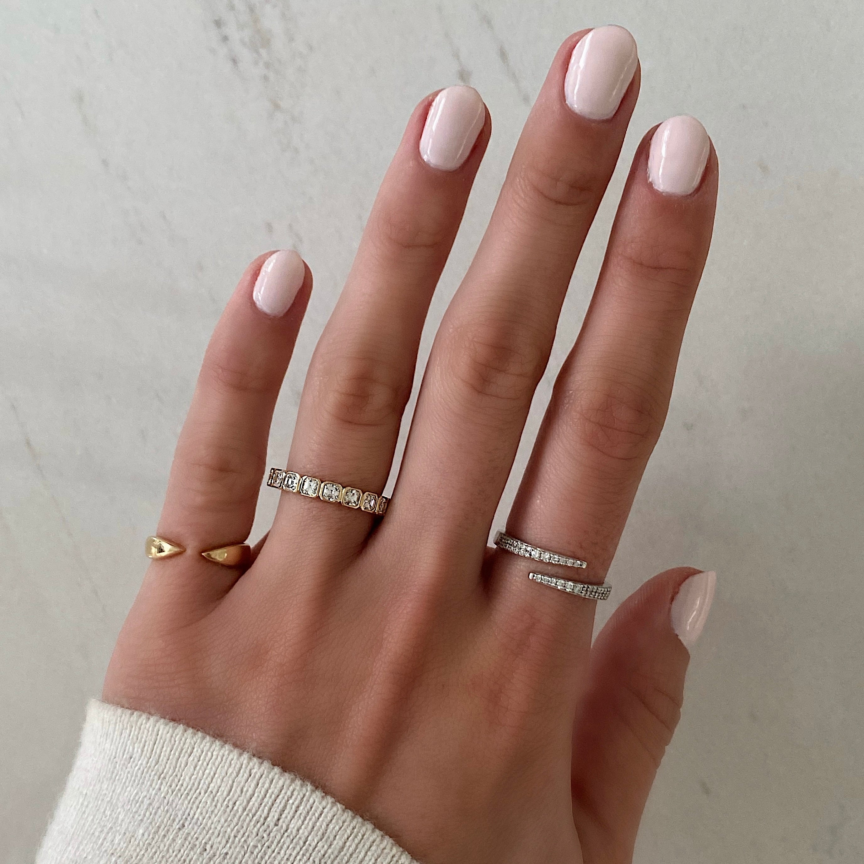 Exquisite Asscher Cut Bezel Set Eternity Band Ring for Women - Perfect for Weddings, Anniversaries & Special Occasions