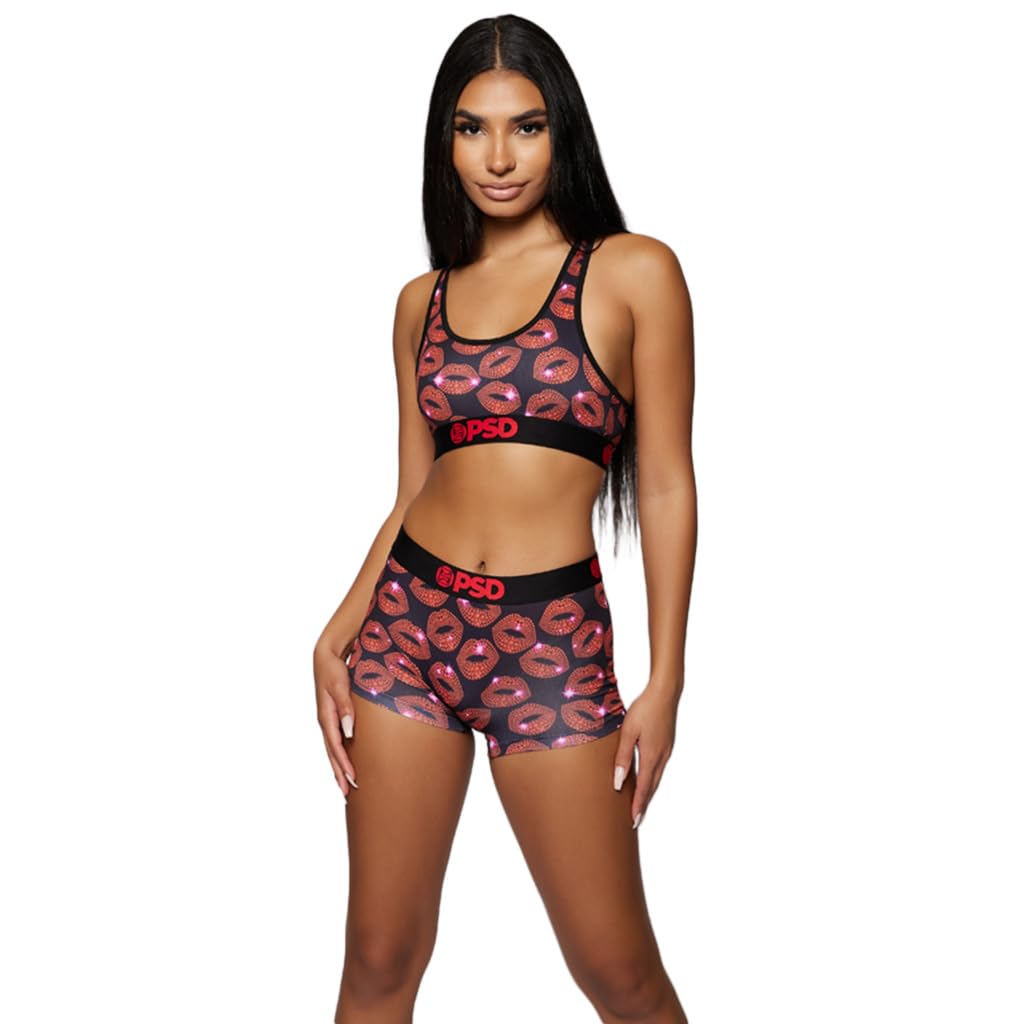 PSD Women's Luxury Print Sports Bra - Racerback Workout Top with Breathable Microfiber Fabric for Yoga, Running & Gym | High Support Activewear