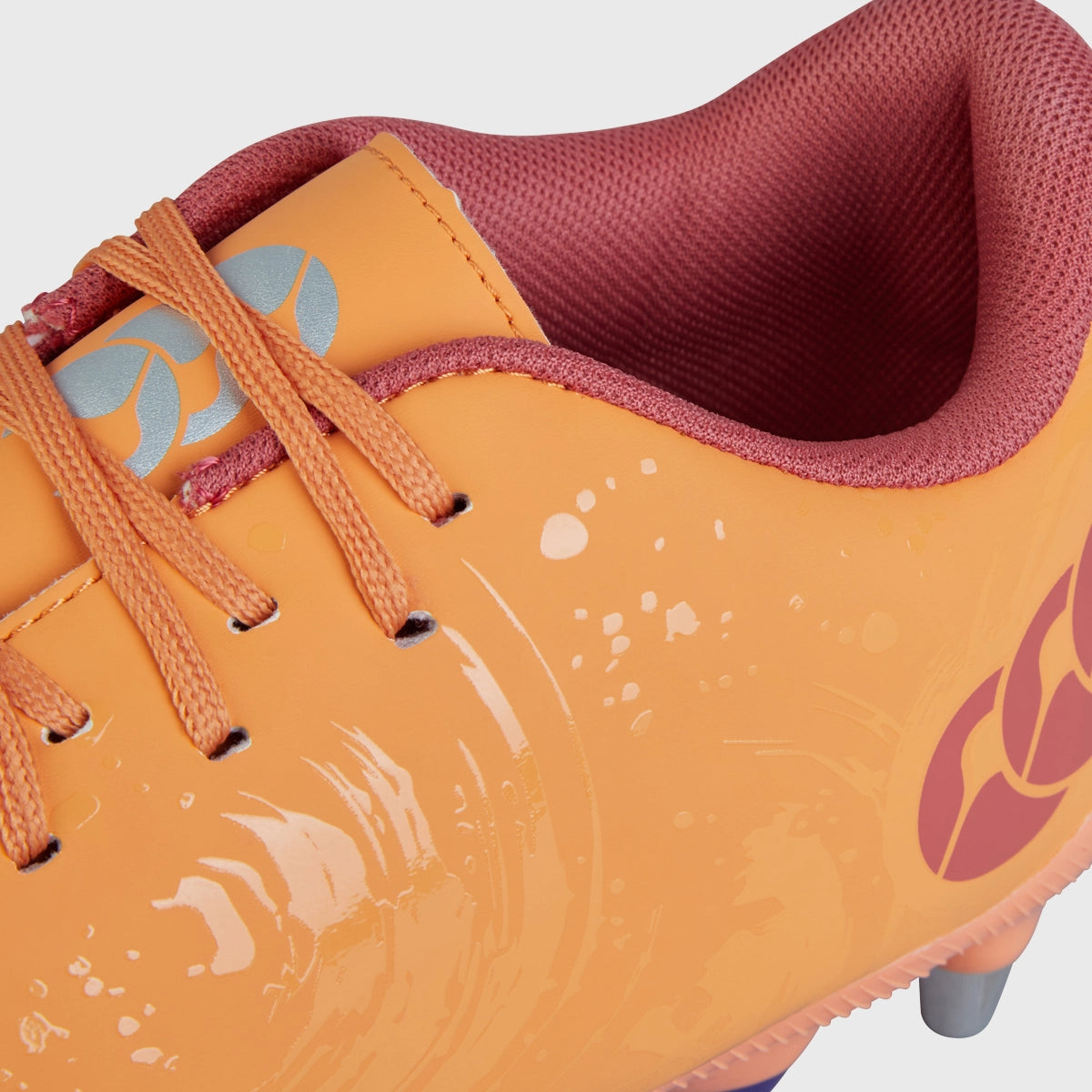 Canterbury Phoenix Genesis Team SG Rugby Boots - Orange Crush | High-Performance Rugby Cleats for Men | Perfect for Wet & Muddy Field Conditions