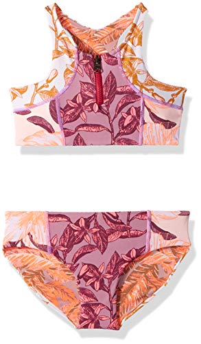 Maaji Girls' High Neck Mixed Print Bikini Swimsuit Set - Trendy Two-Piece Swimwear for Teens, Beach & Pool Party, Summer Vacation Outfits