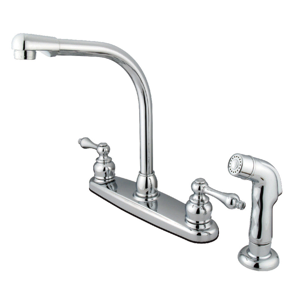 Kingston Brass KB716ALSP Victorian Centerset Kitchen Faucet - Single Handle Pull Down Sprayer, Oil Rubbed Bronze Finish for Modern & Traditional Kitchens