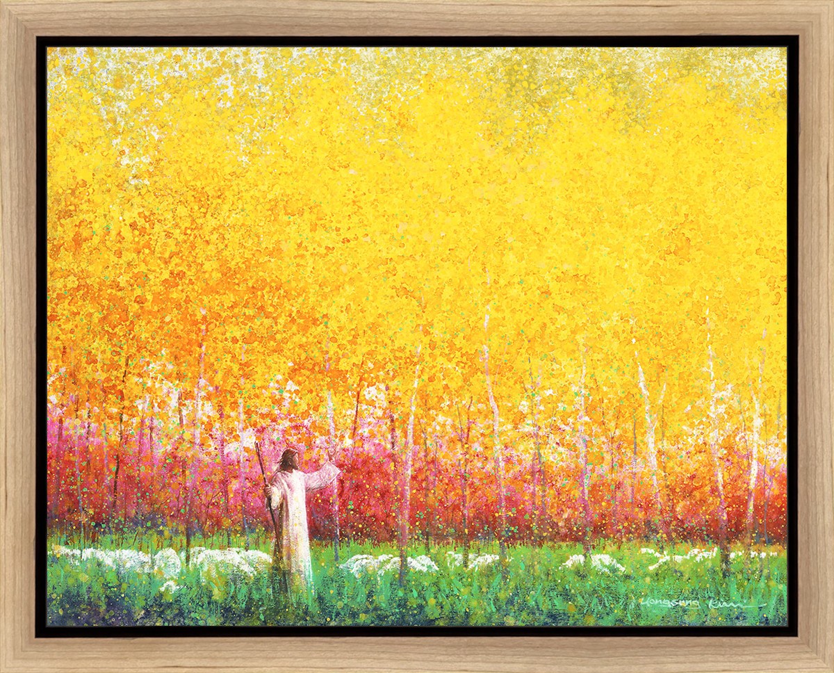 In His Light Gallery Wrap Canvas - Inspirational Christian Wall Art for Home, Church & Office Decor - Perfect for Living Room, Bedroom & Prayer Space