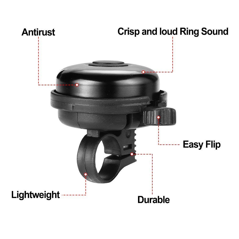 Accmor Bike Bell & Water Bottle Holder Set - Durable Bicycle Accessories for Kids & Adults - Perfect for Mountain Bikes, Commuting & Outdoor Cycling Adventures