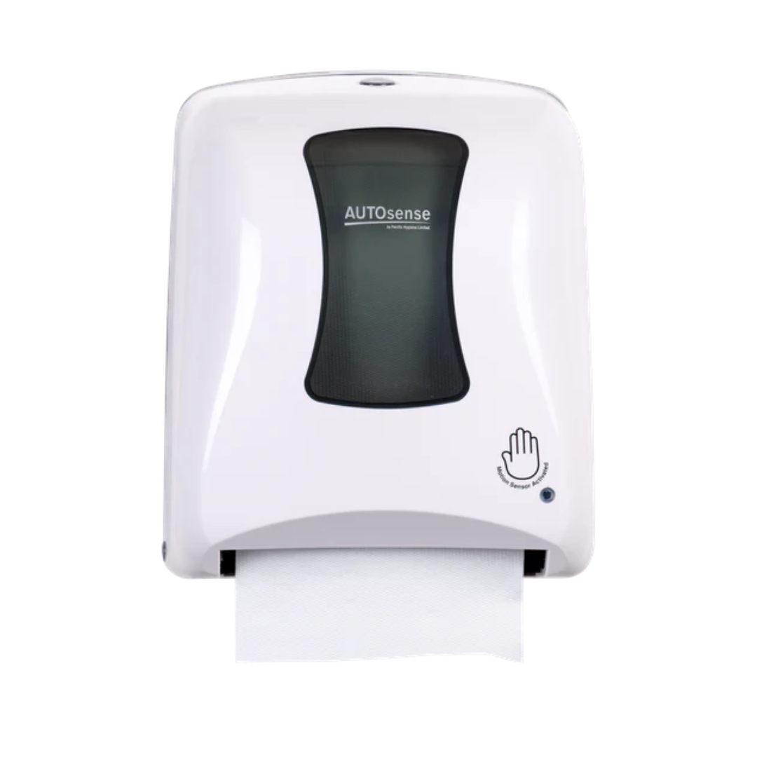 Pacific Hygiene D50 Auto Sense Hand Towel Dispenser - White | Automatic Paper Towel Dispenser for Restrooms, Kitchens & Offices | Touchless & Hygienic Solution