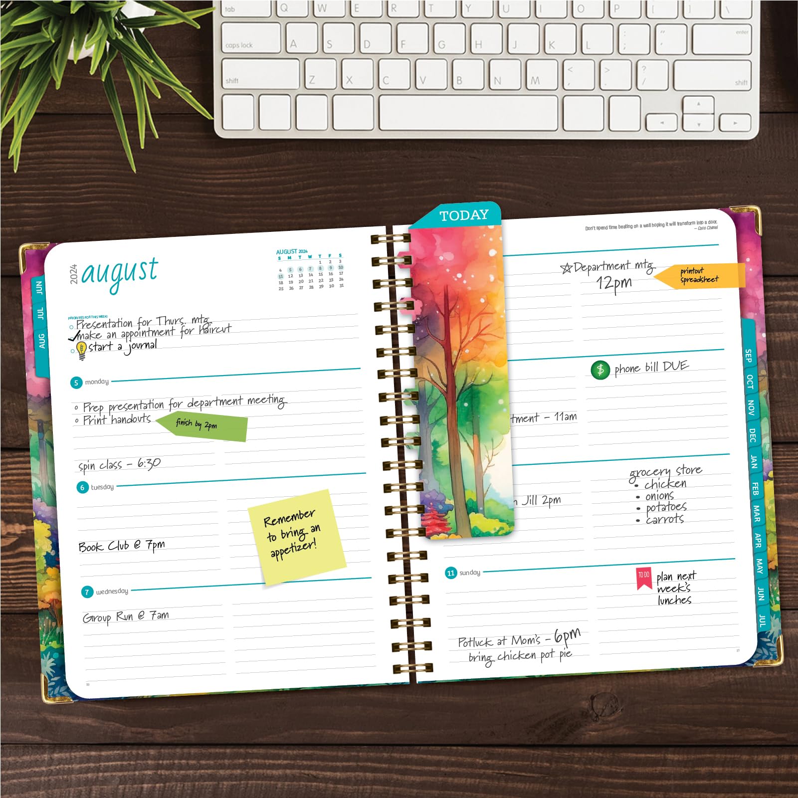 2024-2025 Academic Planner Hardcover - June 2024 to July 2025 Daily Weekly Monthly Organizer - 8.5