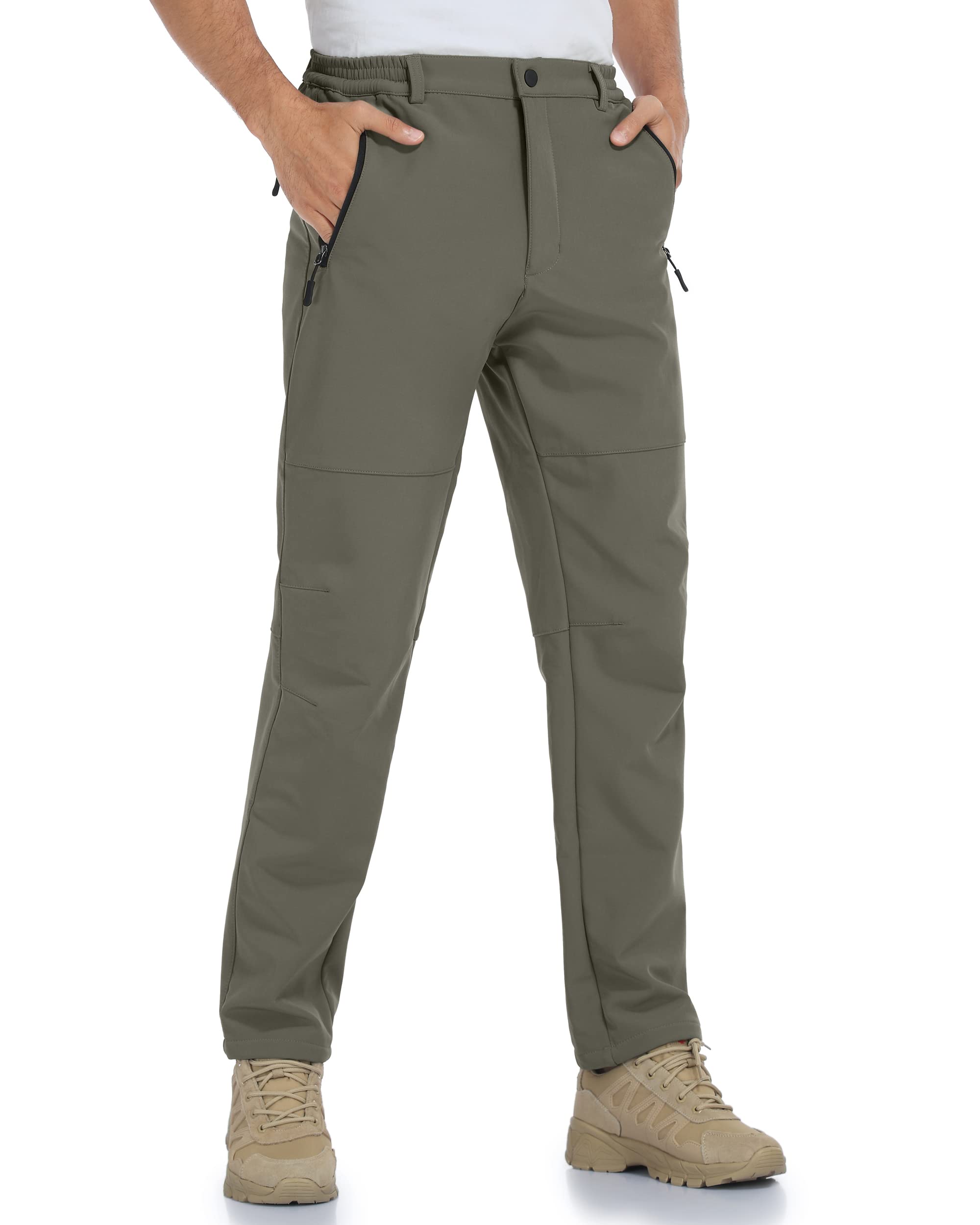Men's Waterproof Snowboard Pants - Fleece Lined for Skiing & Hiking