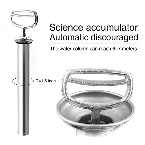 1.5 Gallon Stainless Steel Pump Up Sprayer with Reinforced Hose - Hand Held Garden Sprayer with Pressure Gauge, Safety Valve & Adjustable Nozzle - Ideal for Lawn Care, Weed Control, Fertilizer Application & Outdoor Cleaning (1.5 Gal)