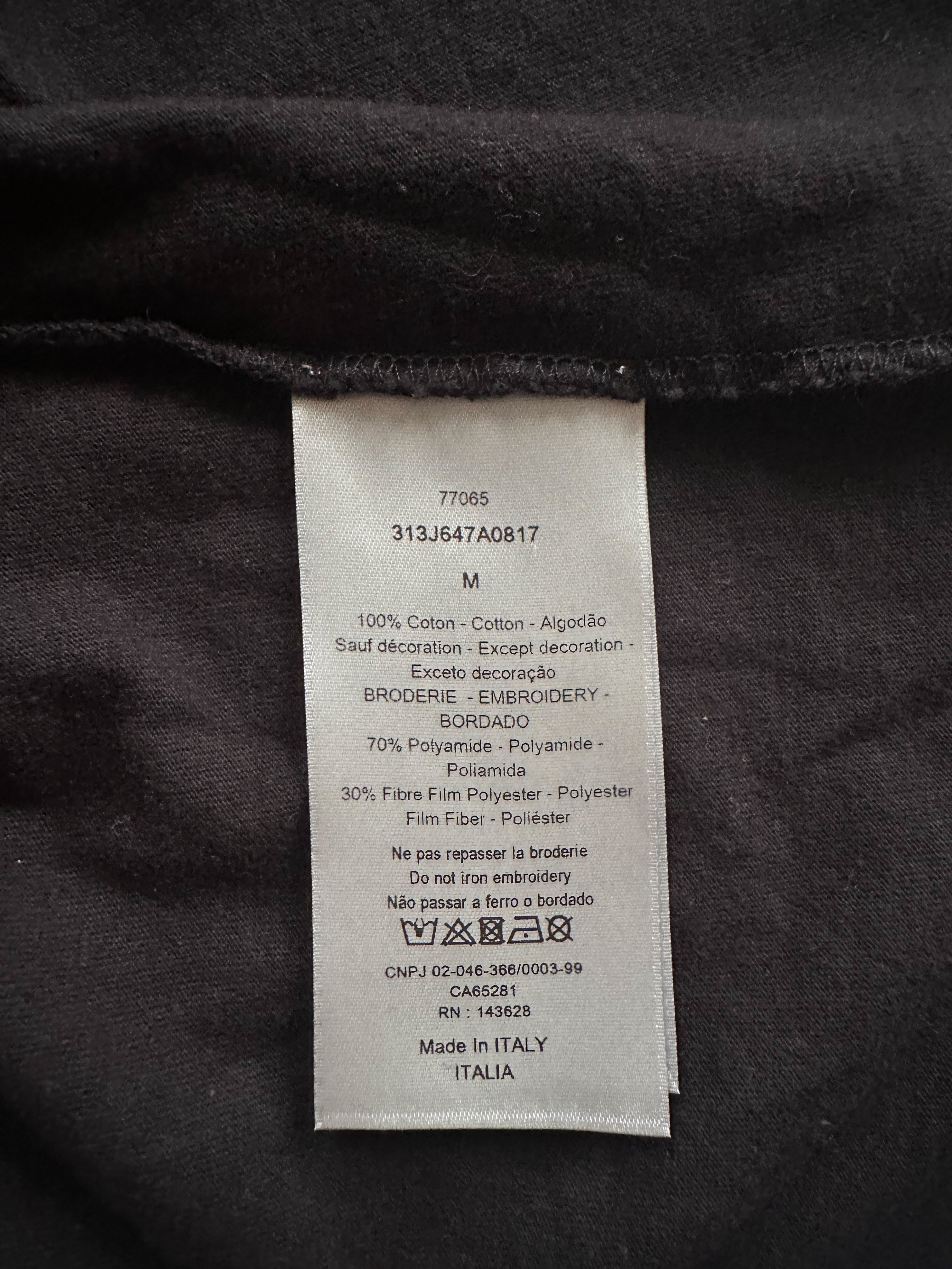 Dior ERL Black Embroidered Logo Cotton T-Shirt for Men - Streetwear Fashion & Casual Wear