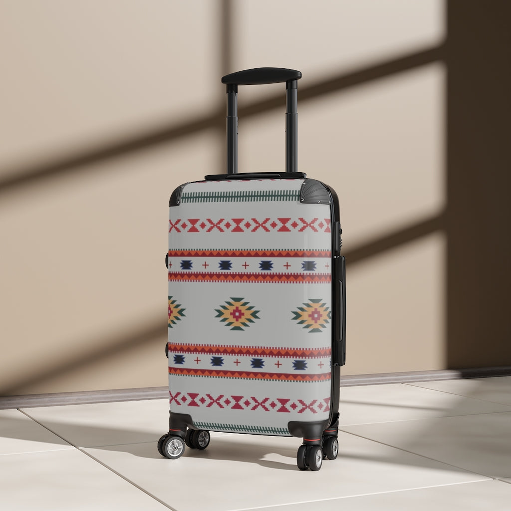 Gray Sahara Cabin Suitcase - Lightweight Carry On Luggage with Spinner Wheels for Air Travel & Weekend Getaways