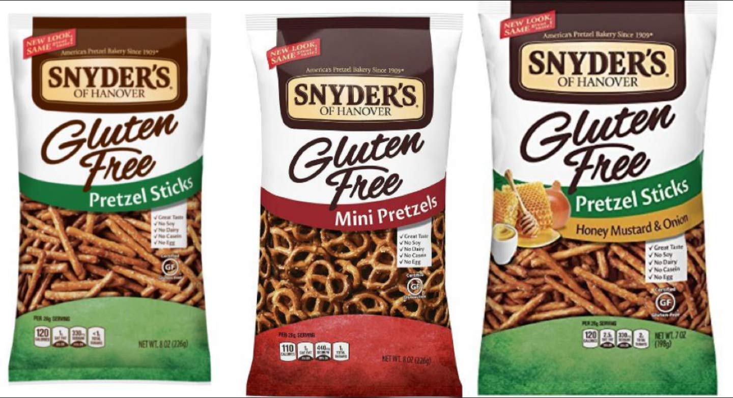 Snyder's of Hanover Gluten Free Pretzel Variety Pack - 12oz Assorted Flavors Snacks for Parties, School Lunch & On-the-Go Healthy Eating