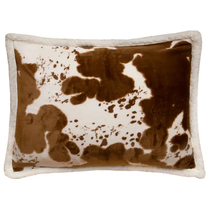 Premium Cowhide Sherpa 3-Piece Bedspread Set with Shams - Queen Size for Cozy Winter Bedding | Warm & Luxurious Bedroom Decor for Cold Nights