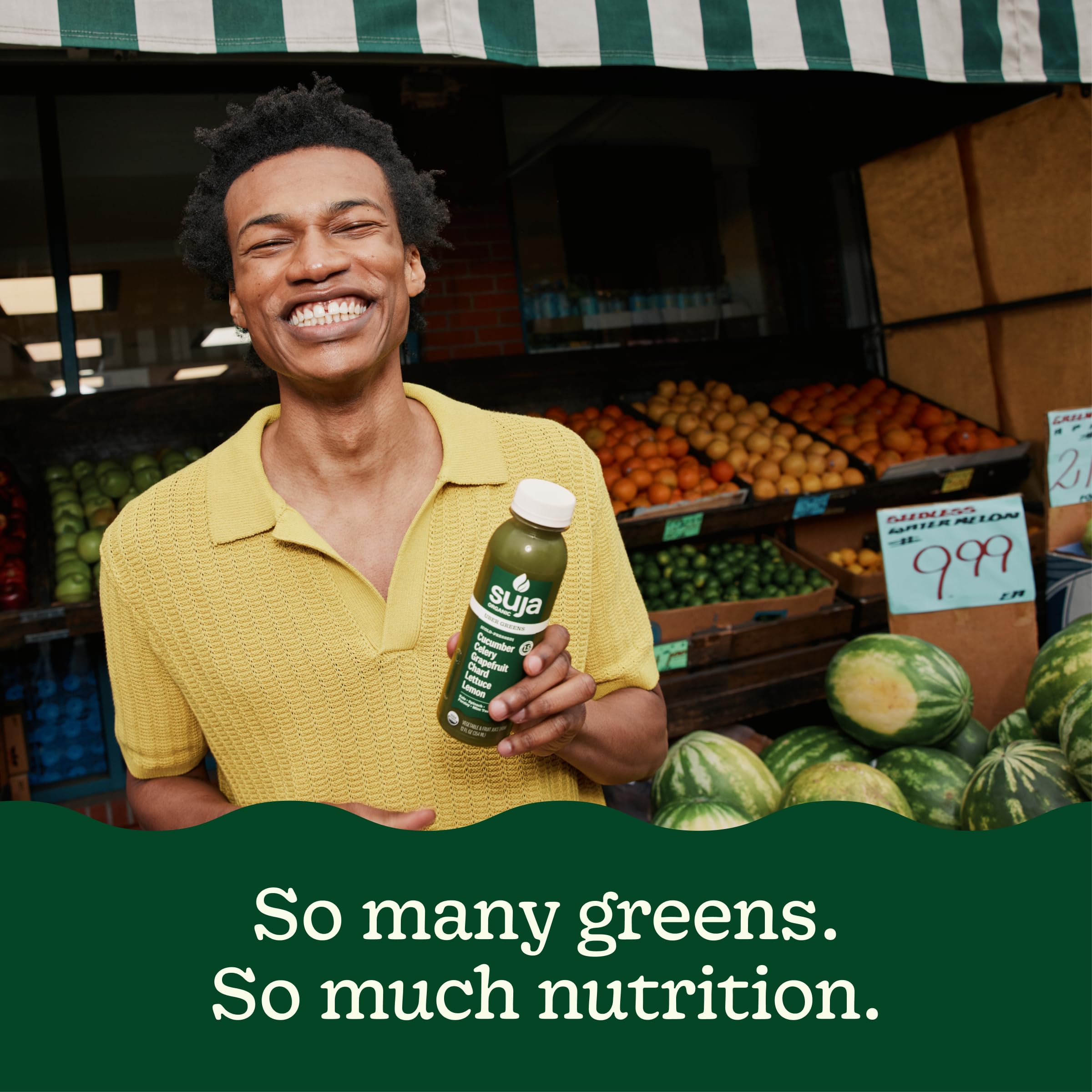 Organic Uber Greens Juice by Suja - Cold Pressed, 12 Fl Oz Bottle (Pack of 1) - Detox & Energy Boost for Active Lifestyles - Perfect for Post-Workout Recovery & Morning Wellness Routine