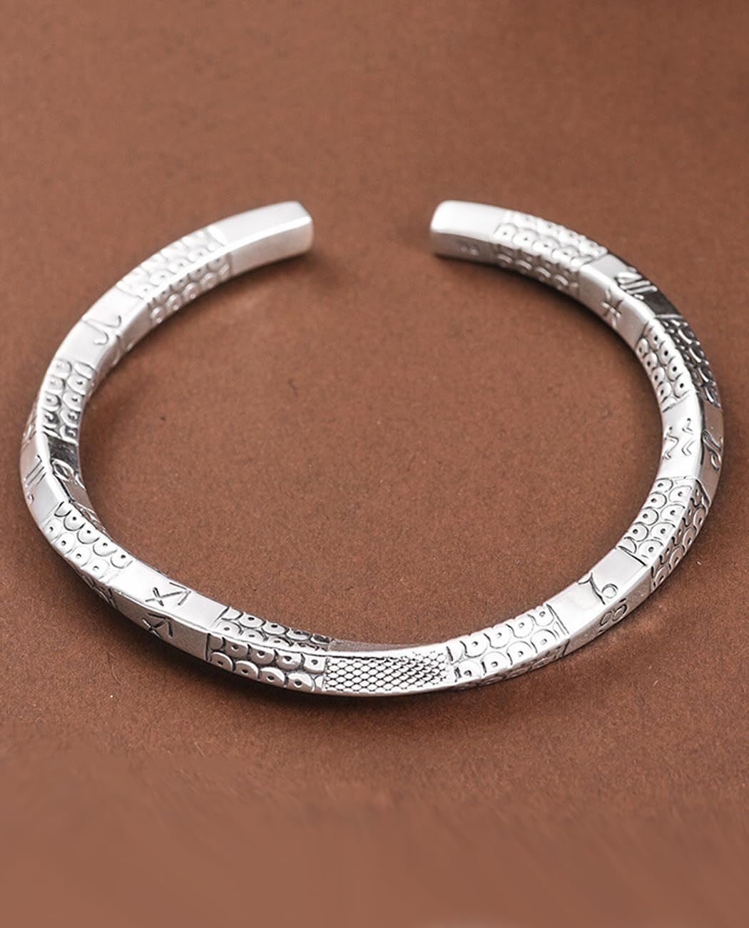 Sterling Silver Men's Bracelet - 925 Solid Silver Minimalist Bangle for Men - Adjustable Open Cuff Bracelet - Perfect Gift for Him for Anniversary, Birthday & Special Occasions