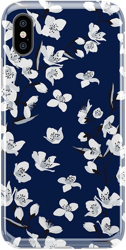 Navy Cherry Blossom Floral