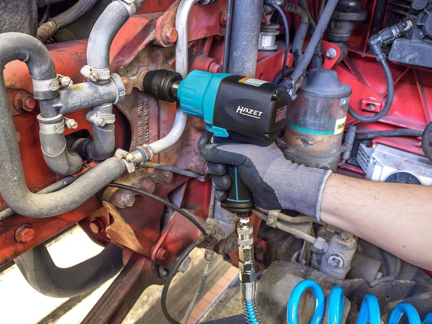 Hazet 9013M Impact Wrench - 1890 Nm Max Torque, 20mm Square Drive for Heavy-Duty Automotive & Industrial Use - Perfect for Tire Changes, Construction, and Machinery Maintenance