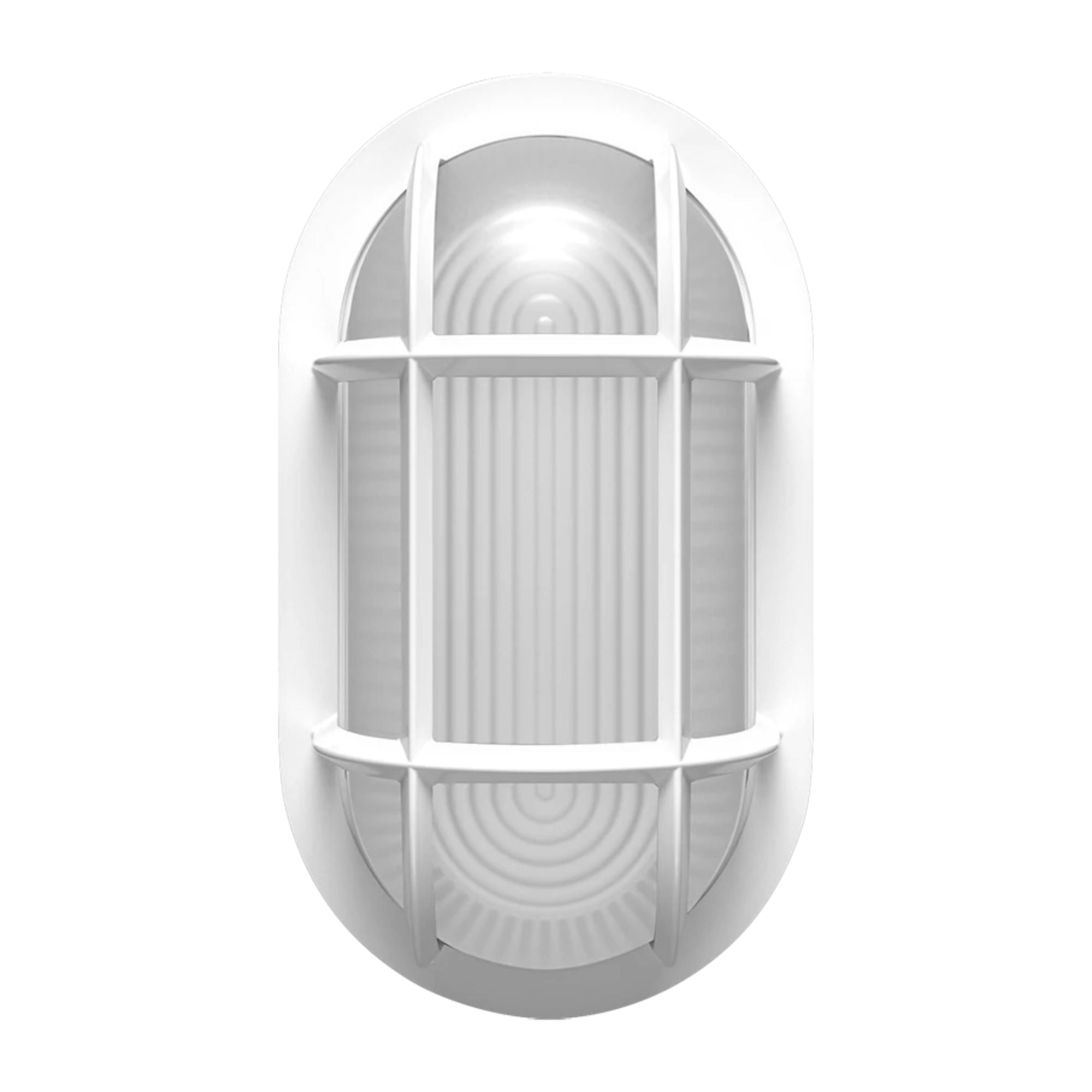 8 Inch Oval Bulkhead Wall Sconce Light Fixture - 1000 Lumens, 30K/40K/50K Color Temperature, White Finish, 120-277V - Perfect for Porch, Garage, and Outdoor Wall Lighting