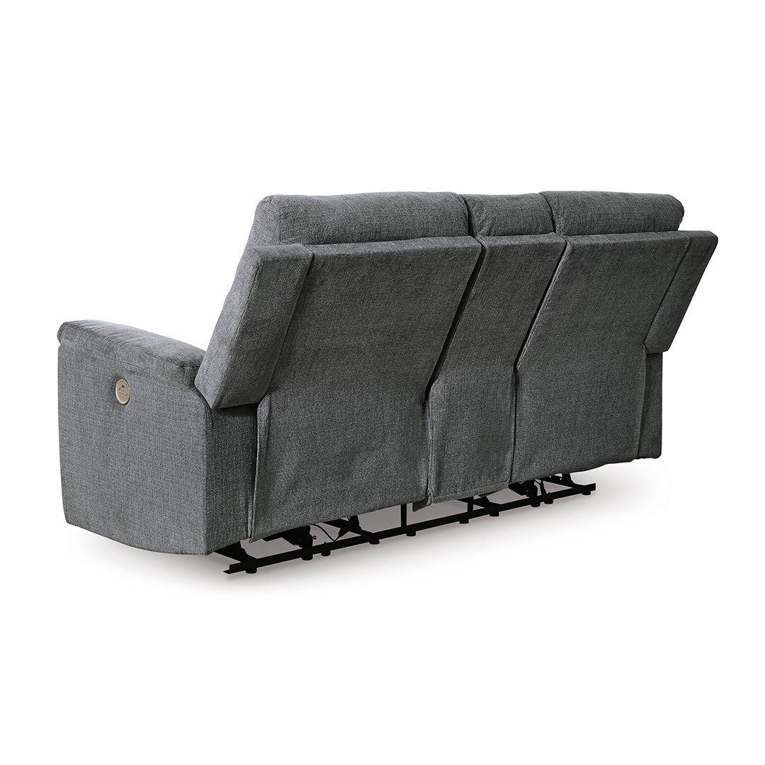 Barnsana Power Reclining Loveseat with Console - Modern Electric Recliner Sofa with Cup Holders for Living Room, Home Theater & Family Room Relaxation