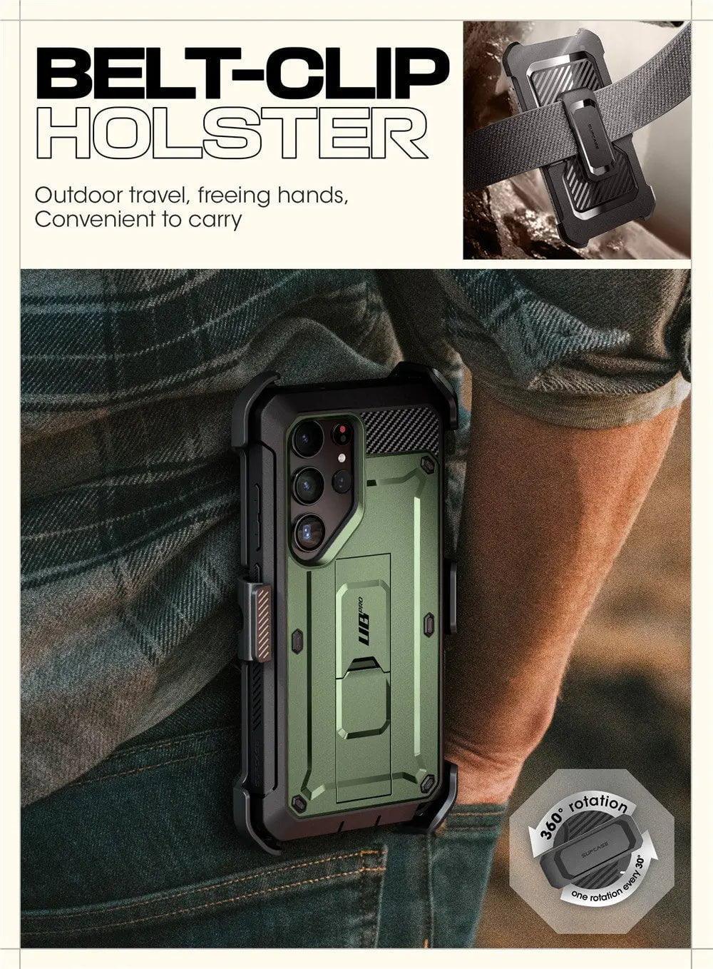 Samsung Galaxy S24 Ultra Case - Supcase UB Pro Full Body Dual Layer Protective Cover with Kickstand | Shockproof & Drop Protection for Everyday Use & Outdoor Activities