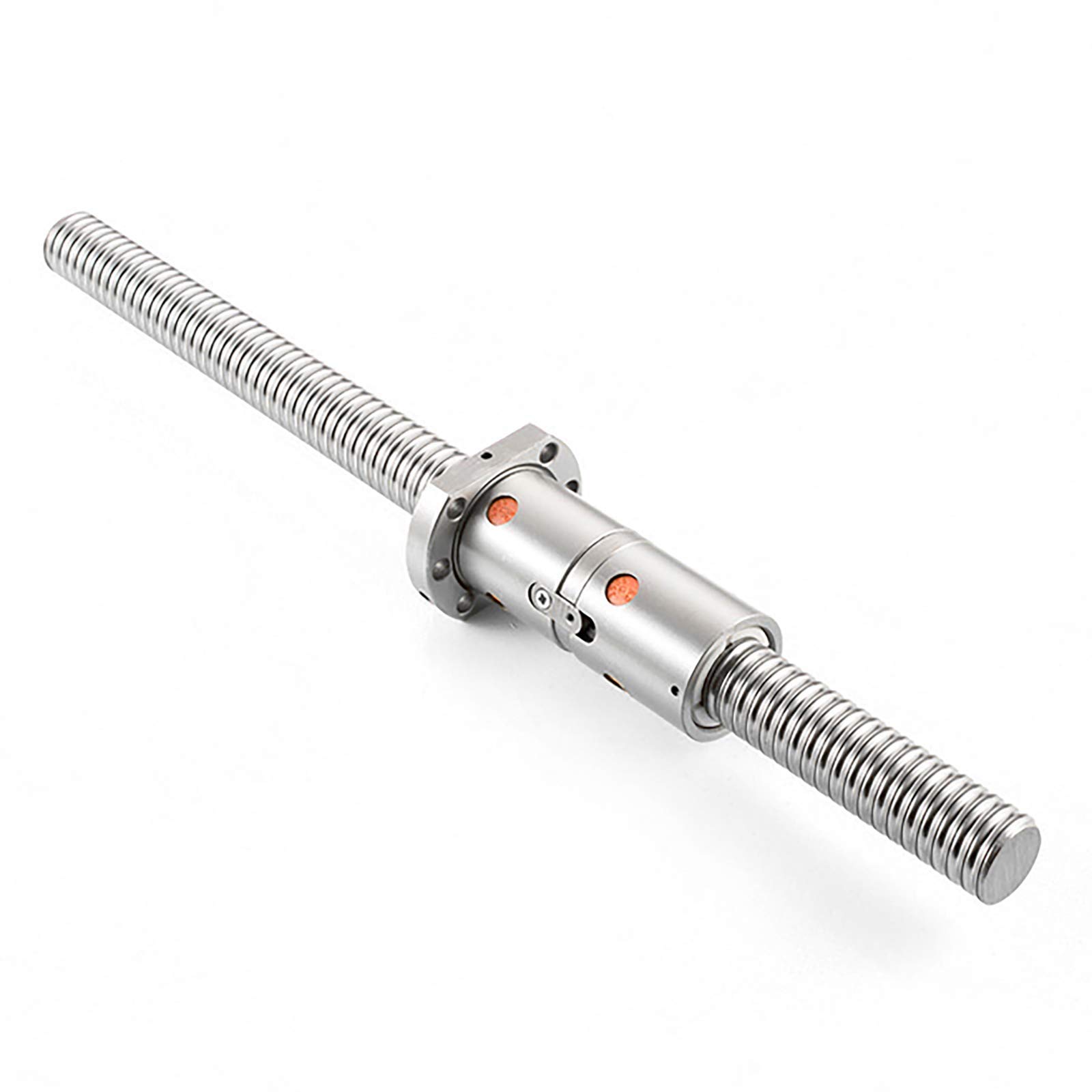 High Precision Double Nut Ball Screw DFU2505 RM2505 - 25mm Diameter, 18.11 Inch (460mm) Length for CNC Machines | Industrial Automation, 3D Printers & Robotics Applications