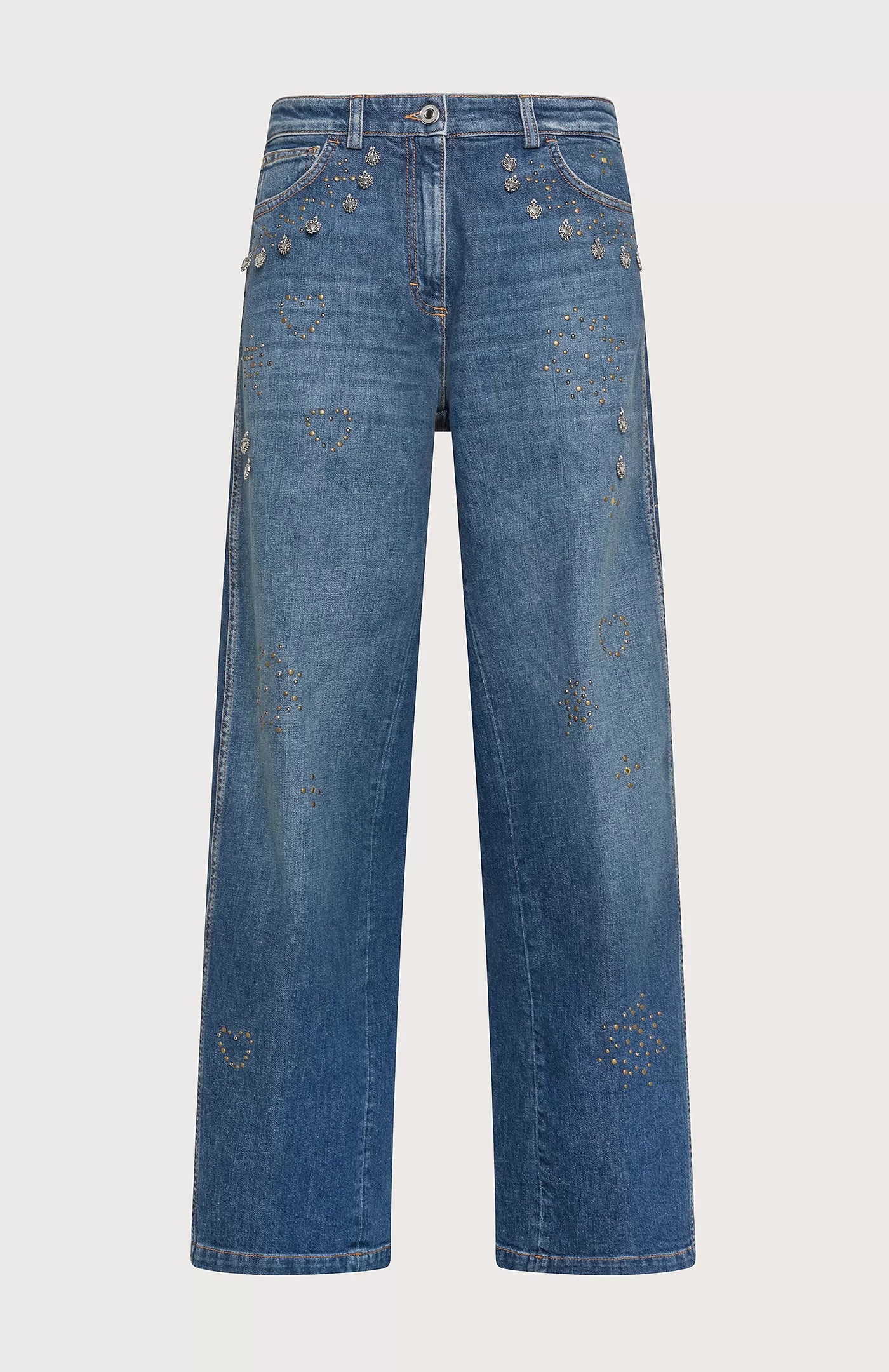 Stylish Long Wide Leg Denim Jeans in Classic Blue - Perfect for Casual Outings, Streetwear Fashion & Everyday Comfort