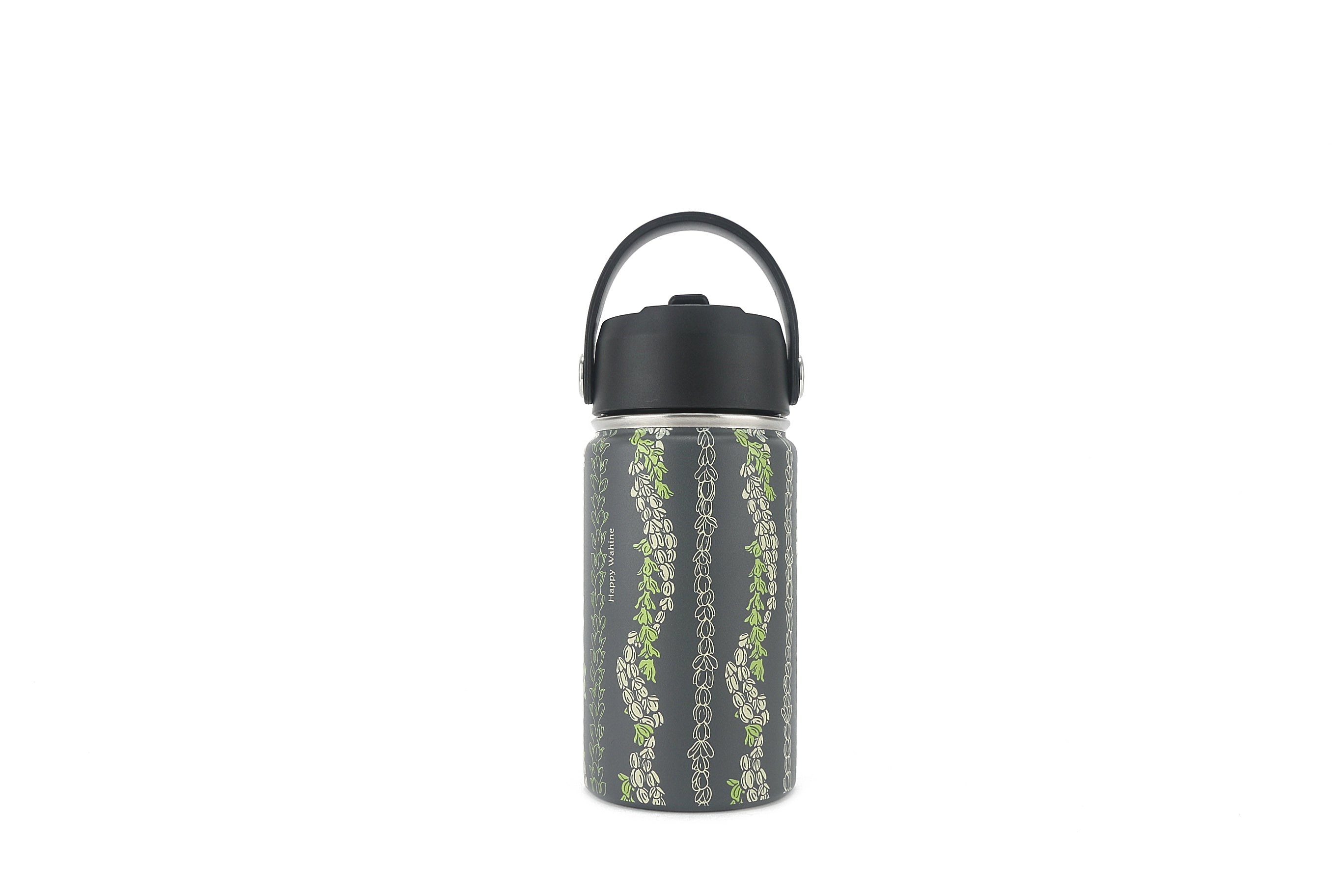 Pakalana Grey 12oz Insulated Water Bottle - Leak Proof, Stainless Steel, Keeps Drinks Cold/Hot for 24 Hours - Perfect for Hiking, Gym & Outdoor Activities