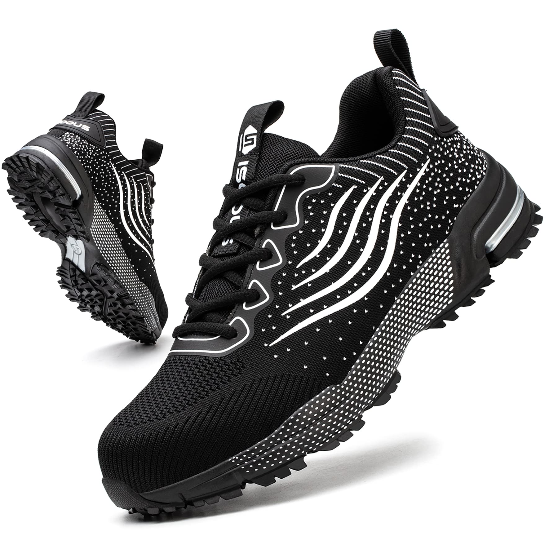 Lightweight Steel Toe Shoes for Men & Women - Comfortable Safety Sneakers with Cushioning - Durable Work Boots for Construction, Warehouse & Outdoor Jobs