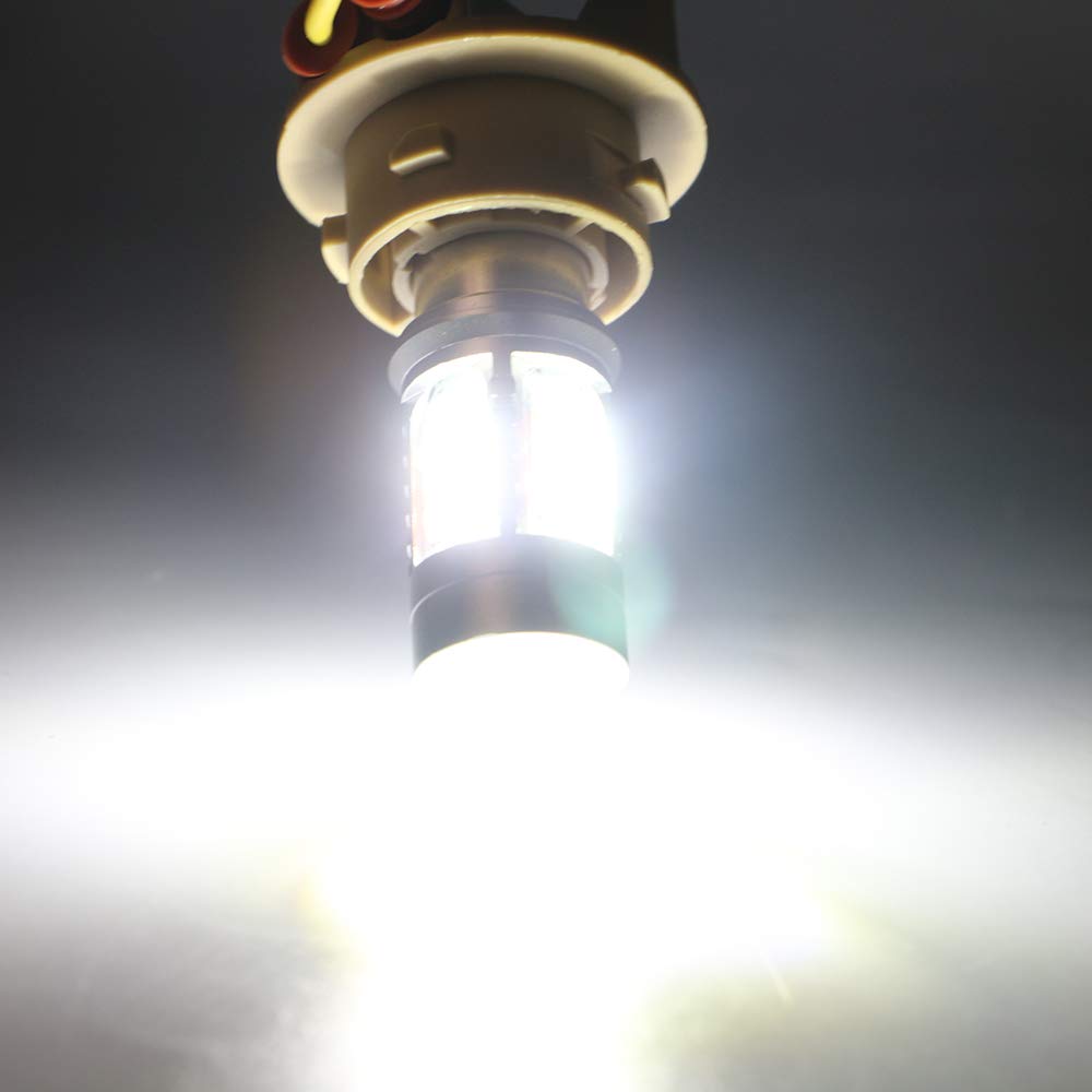 1157 BAY15D Amber/White Switchback LED Bulbs - Dual Color Turn Signal & Parking Lights - Super Bright Daytime Running Lights (2 Pack) - Perfect for Cars, Trucks, SUVs & Motorcycles