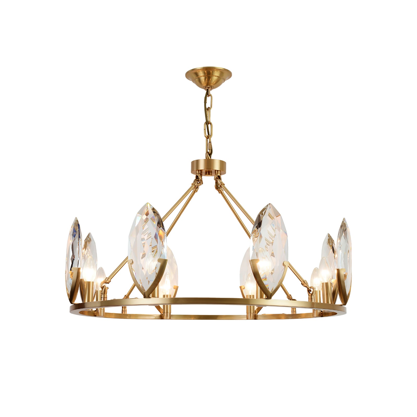 Lisandra Lustre Crystal Chandelier - Elegant Modern Ceiling Light Fixture for Dining Room, Living Room & Bedroom Lighting Decor