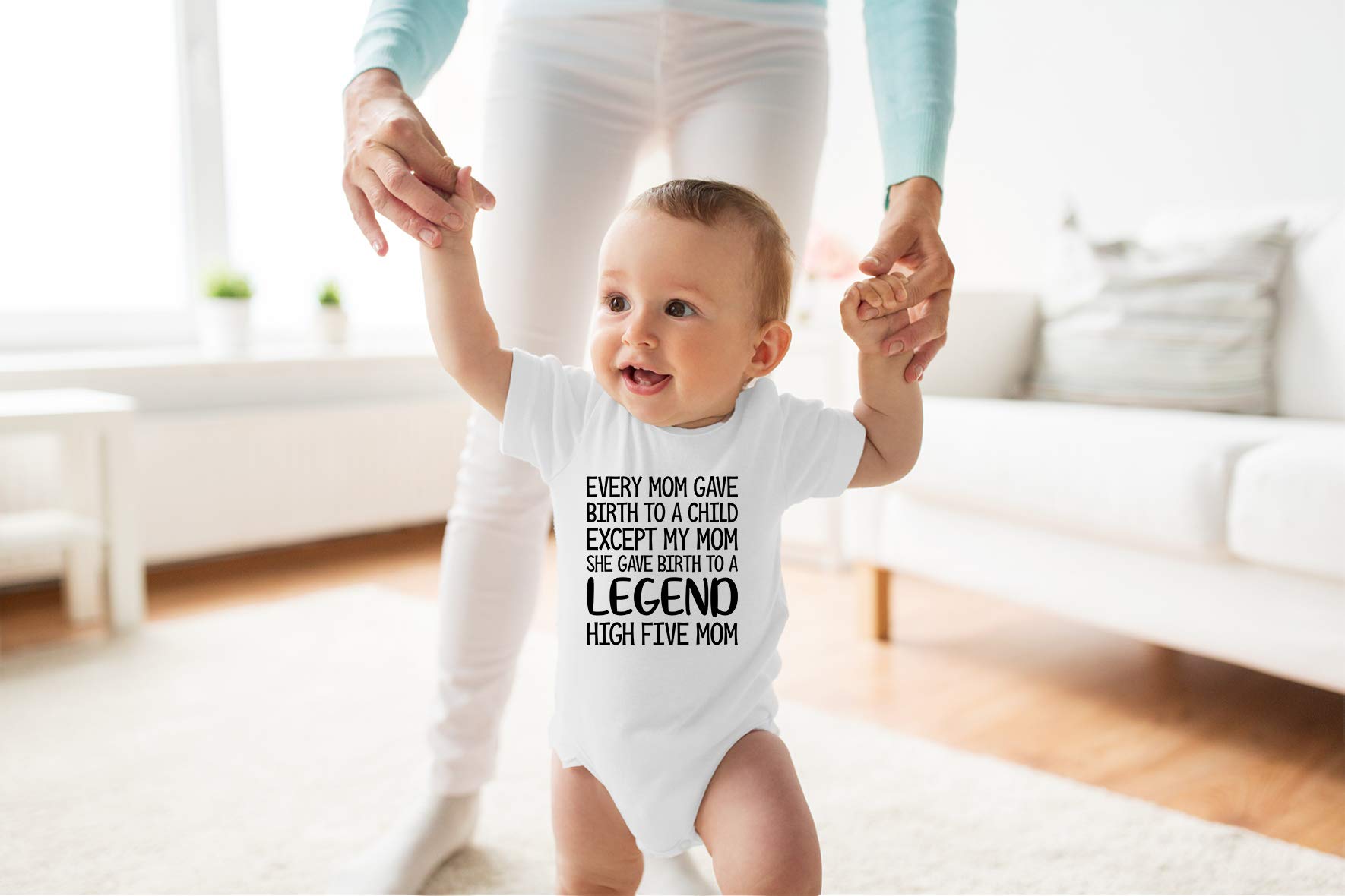 Funny Baby Essentials Bodysuit - Newborn Baby Boy Clothes - Cute 'Every Mom Gave Birth to A Child' Onesie - Perfect for Newborn Photoshoots, Baby Showers & First Birthday Parties