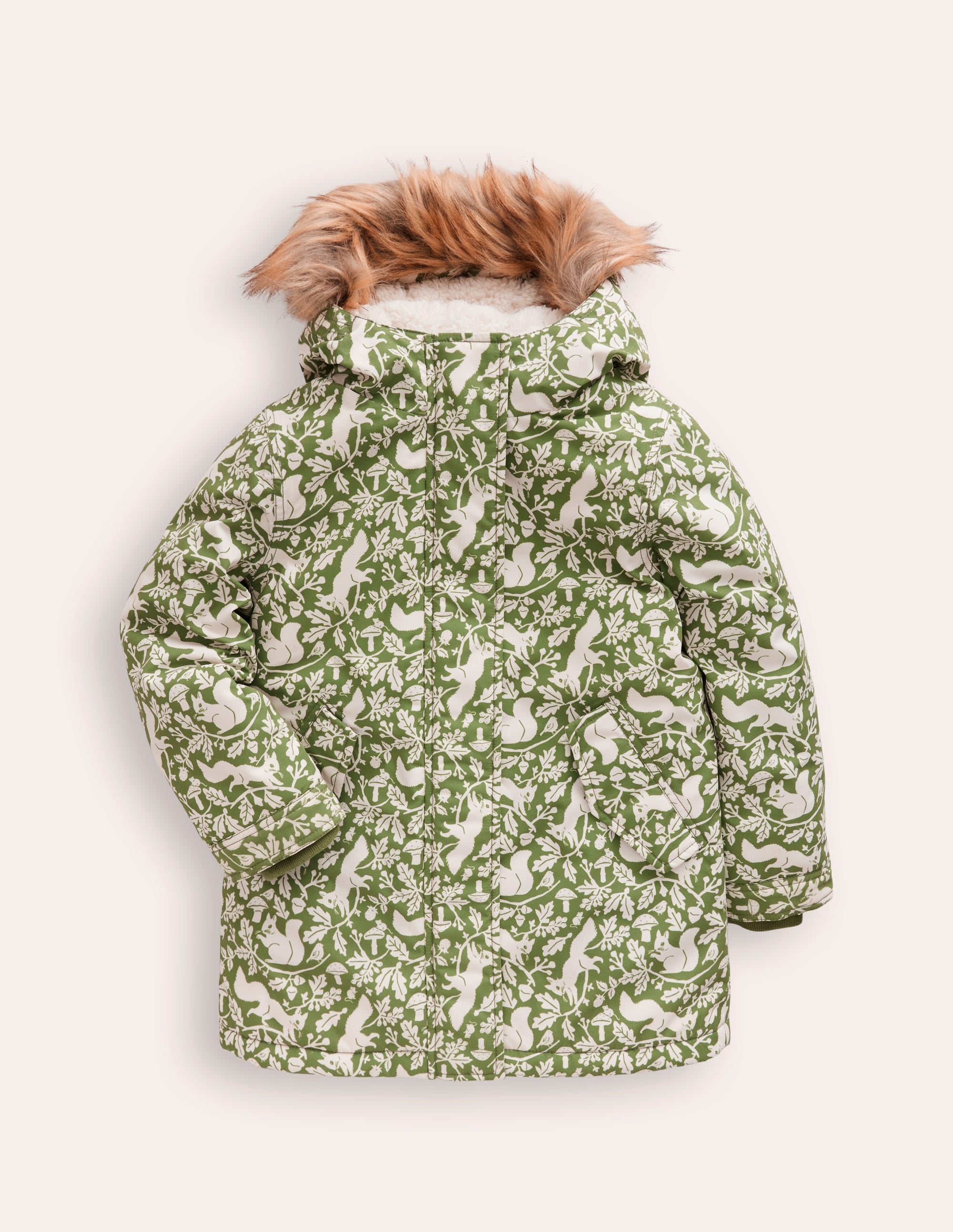 Authentic Waterproof Parka Jacket - Safari Green Woodland Camo for Outdoor Adventures & Hunting