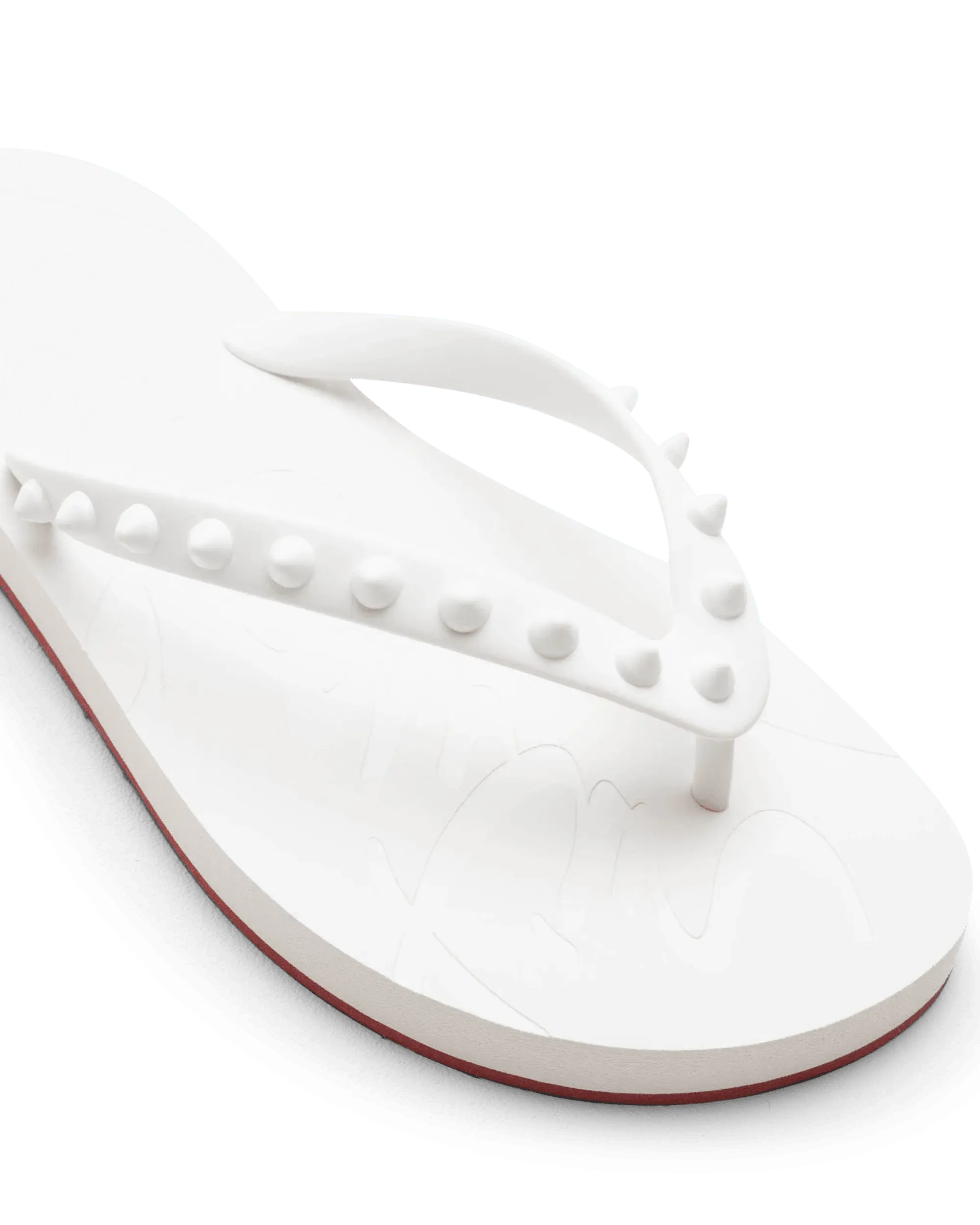 Louboutin Spike Flip Flops Women's Luxury Sandals with Studs - Perfect for Beach, Pool Party & Summer Vacation Outfits
