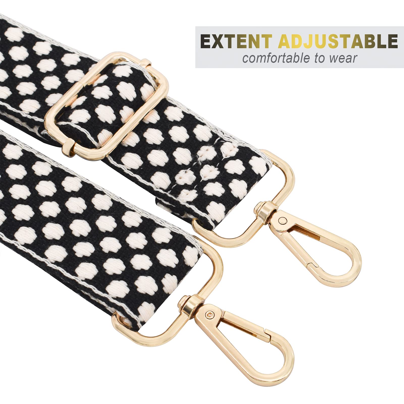 Adjustable Handbag Strap Replacement - Wide Shoulder Strap for Crossbody Bags & Purses - Perfect for Work, Travel & Everyday Use