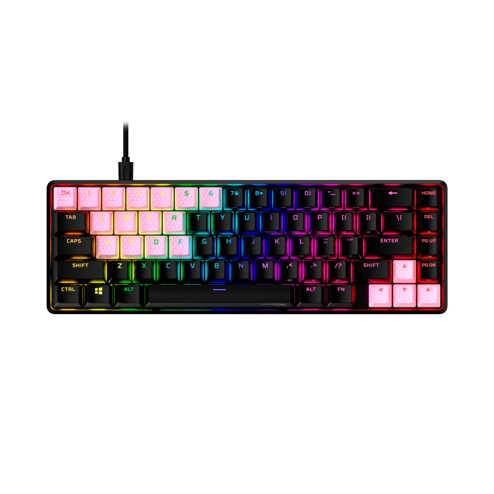 HyperX Rubber Keycaps for Mechanical Keyboards - Gaming Accessory Kit with Non-Slip Design - Perfect for PC Gaming, Typing & Office Work