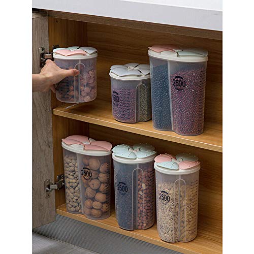 VALINK Airtight Food Storage Containers with Transparent Lids - BPA-Free Plastic Cereal, Grain & Dry Food Organizer for Kitchen Pantry - Perfect for Meal Prep, Baking Ingredients & Snack Storage