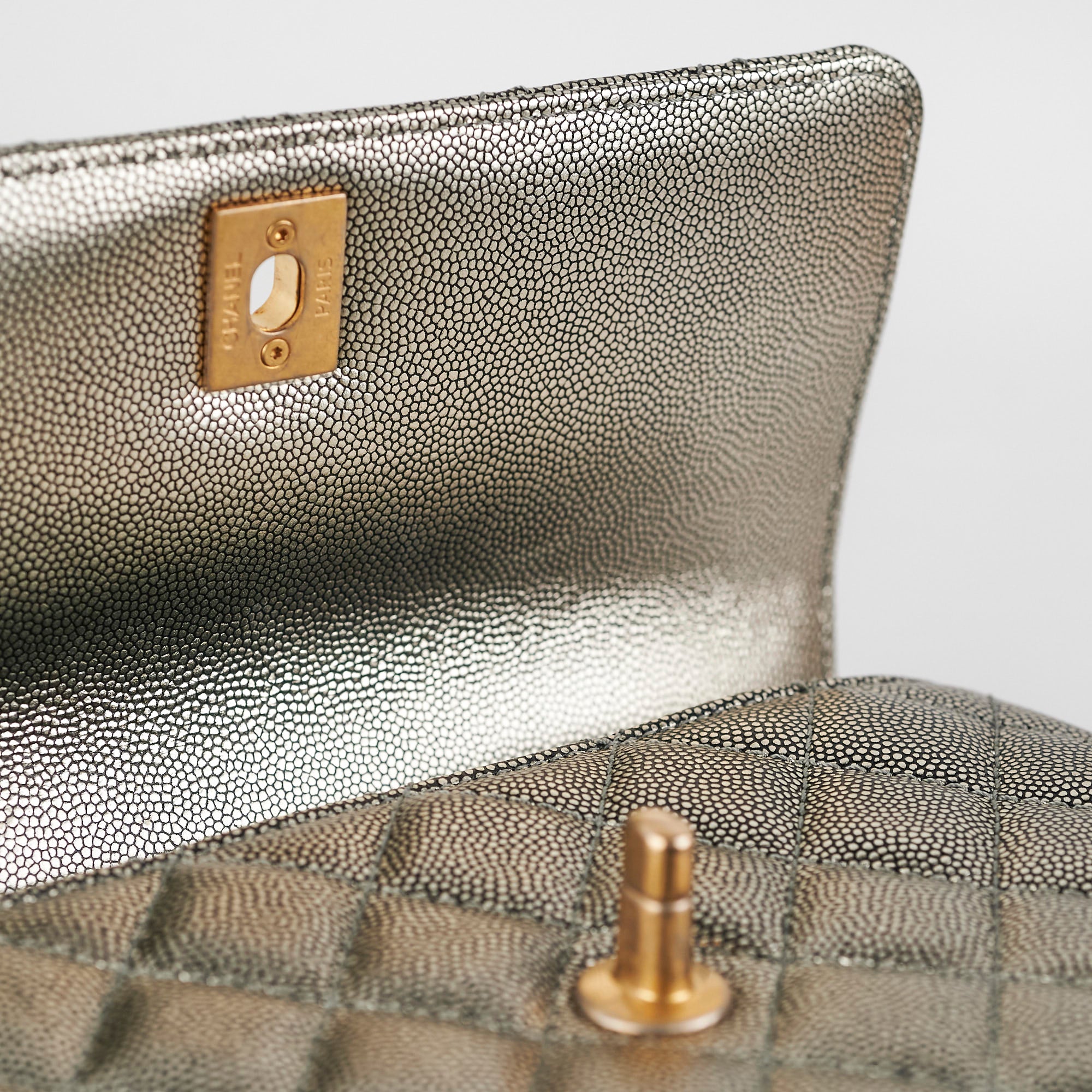 Chanel Small Coco Handle Bag in Metallic Silver - 28 Series Luxury Crossbody Purse for Women | Perfect for Evening Events, Parties & Special Occasions