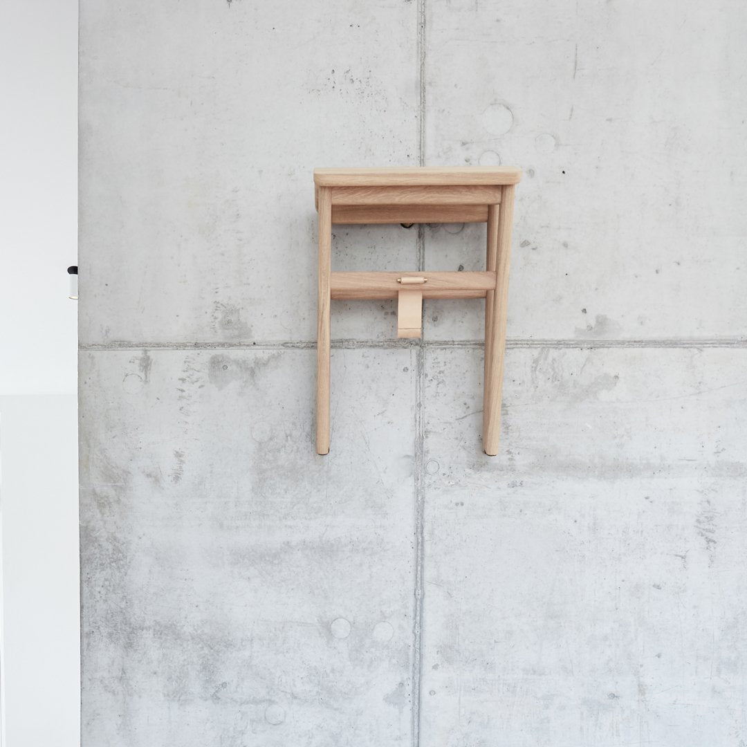 Herman Studio Modern Angle Stool - Minimalist Wooden Bar Stool for Kitchen, Dining Room & Lounge - Ergonomic Design for Comfortable Seating