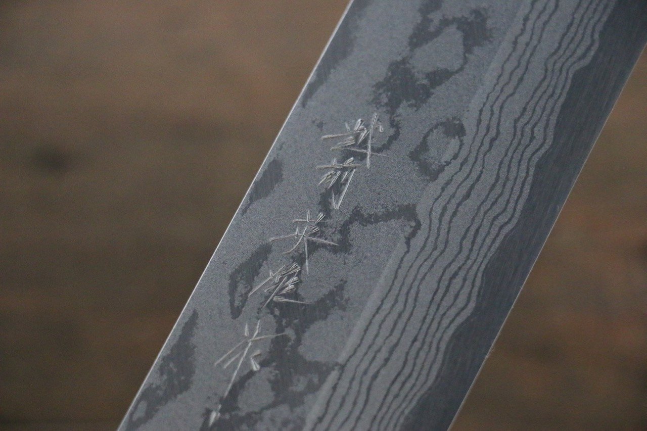 Premium Hideo Kitaoka Blue Steel No.2 Damascus Kakugata Usuba 165mm Japanese Chef Knife with Shitan Handle - Perfect for Sushi, Vegetables & Precision Cutting