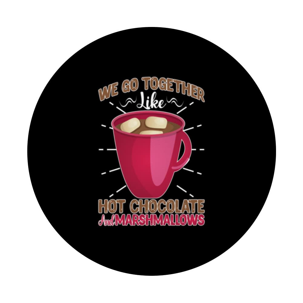 Hot Chocolate & Marshmallows Swappable PopGrip - Cute Phone Grip & Stand for iPhone, Samsung - Perfect for Winter Drinks, Cozy Nights & Gift Giving