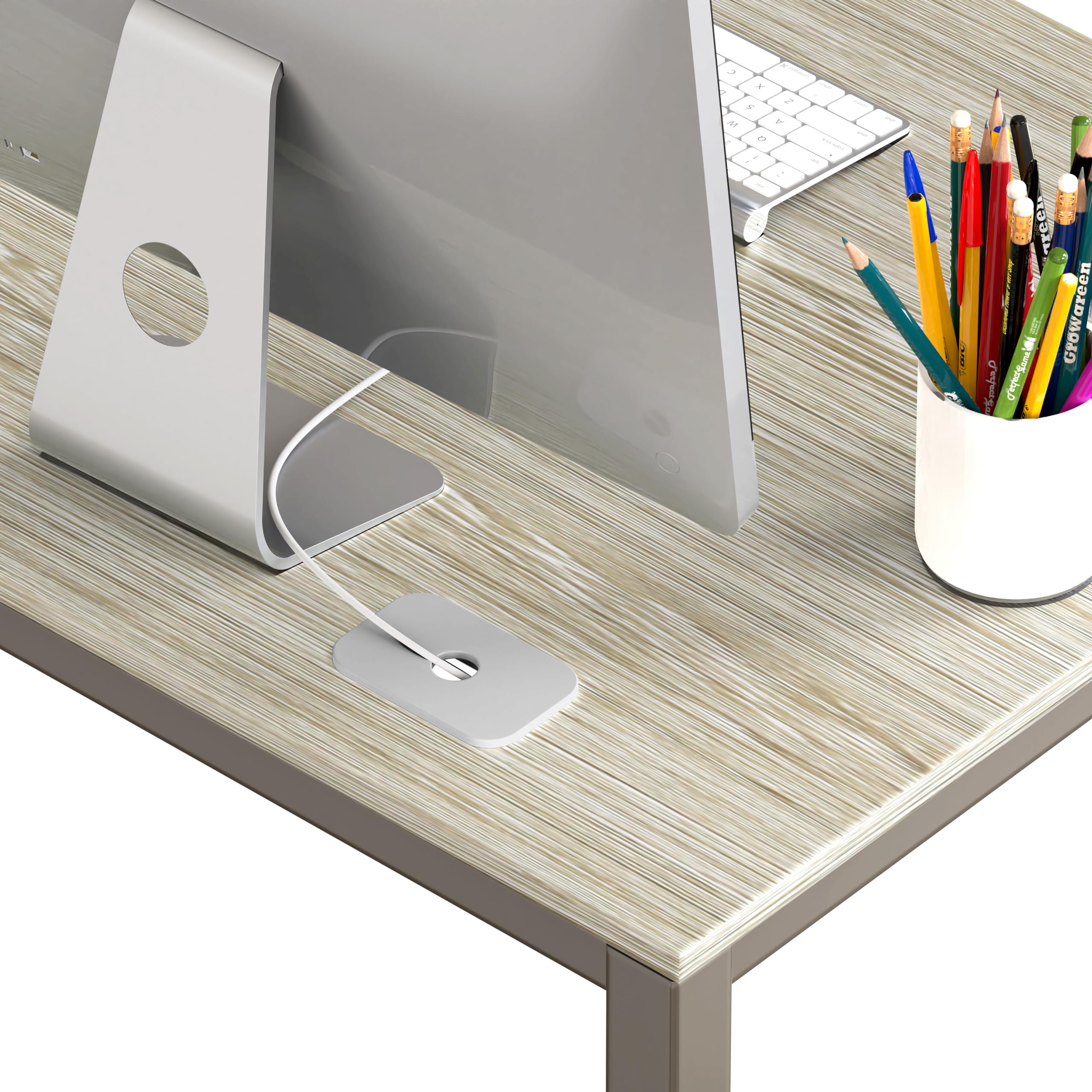 SHW 48-Inch Maple Computer Desk for Home Office - Ergonomic Writing Workstation with Spacious Surface for Laptops, Monitors & Office Supplies | Perfect for Remote Work, Gaming & Study Spaces