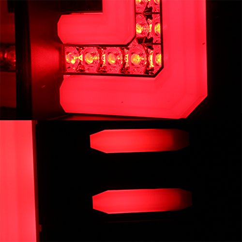 AKKON L-Shape LED Light Tube Tail Lights Brake Lamp Assembly Pair for 16-18 GMC Sierra 1500 - Black Bezel Design, Durable & Bright LED Lighting - Perfect for Night Driving, Off-Road Adventures & Custom Truck Upgrades
