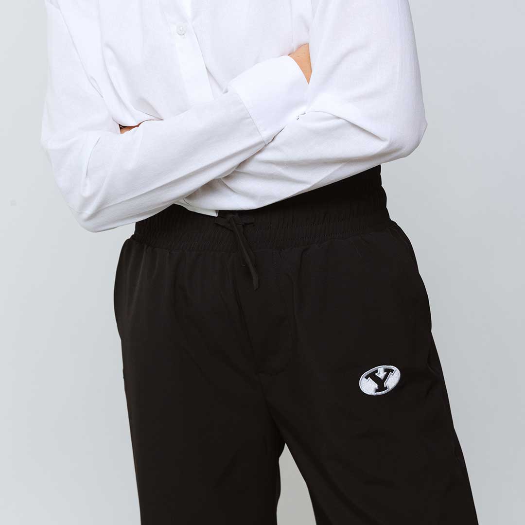 BYU Audrey Wide Leg Pants for Women - High Waisted Stretch Comfortable Trousers, Black - Perfect for Office, Travel & Casual Wear
