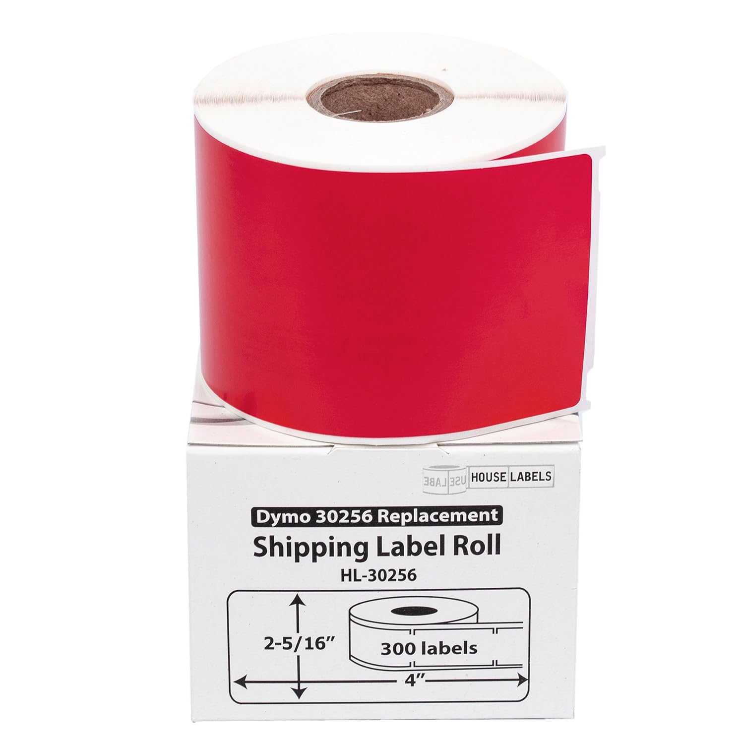 HOUSELABELS Compatible DYMO 30256 RED Shipping Labels (2-5/16