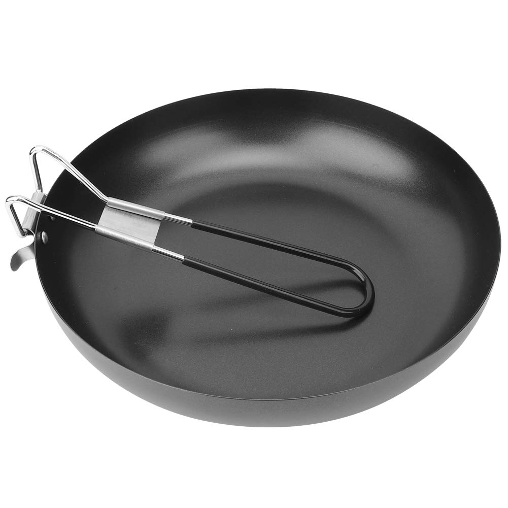 **Keenso Non-Stick Camping Frying Pan with Folding Handle – Portable Outdoor Cookware for Camping, Hiking & Backpacking – Perfect for Grilling, Searing & Cooking Meals in the Wild**