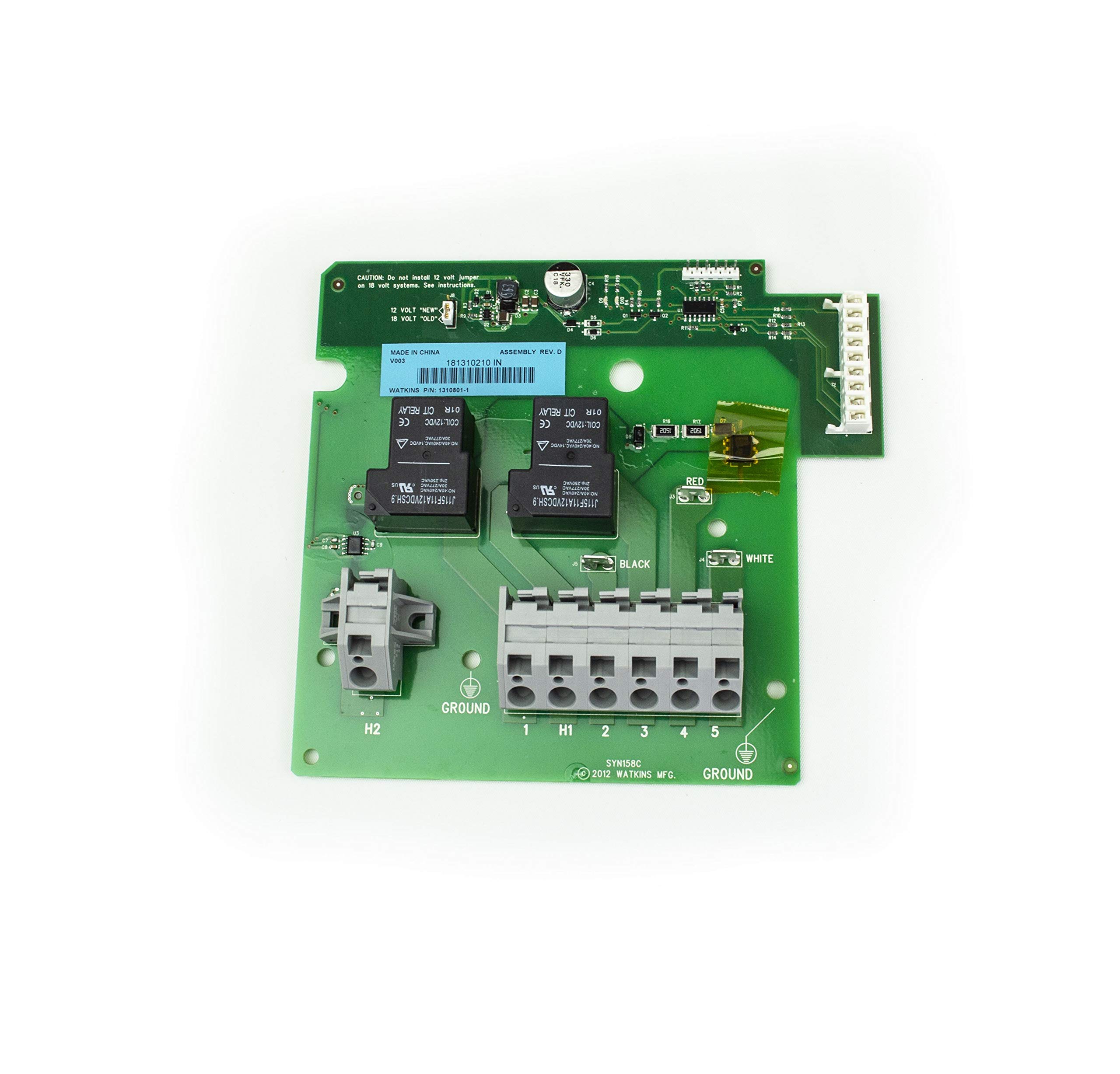 Hot Springs Heater Relay Board 77119 (Replaces 74618) - IQ 2020 Compatible for Watkins Spas - Perfect for Spa Repair & Maintenance