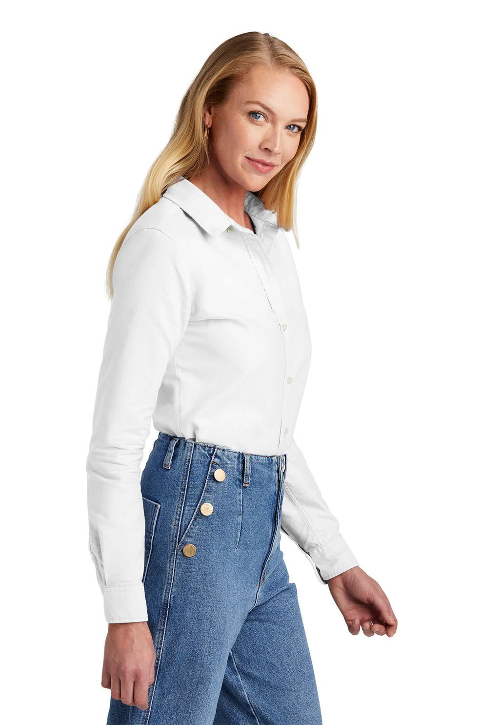 Brooks Brothers Women's Classic Oxford Shirt - White Button Down Shirt for Work & Business | Lane & Waterman Collection | Perfect for Office Wear, Professional Meetings & Formal Occasions
