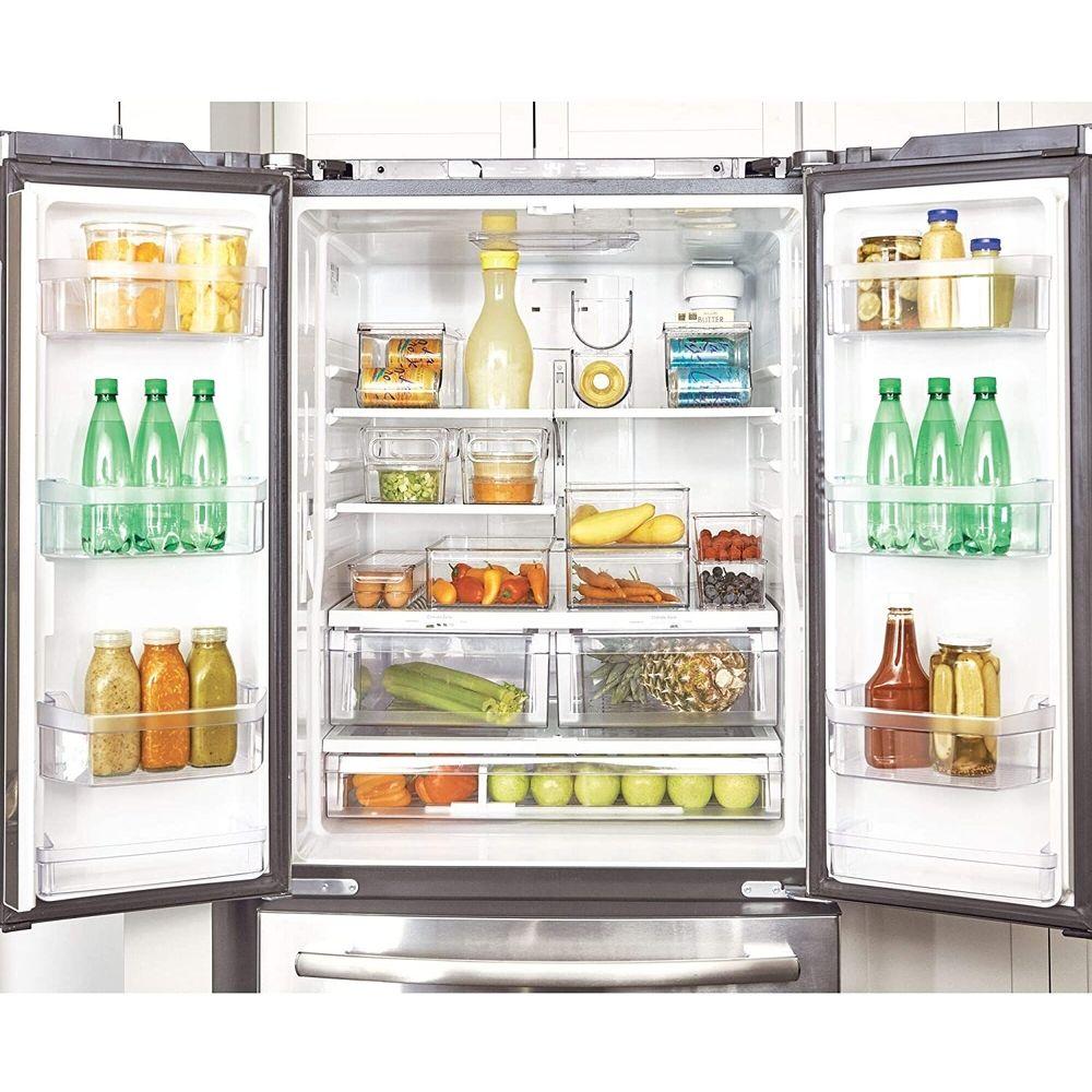 iDesign Linus Fridge Binz Can Organizer Plus - Space Saving Soda & Beer Can Storage for Refrigerator - Perfect for Kitchen, Pantry & Party Organization